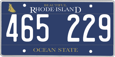 RI license plate 465229