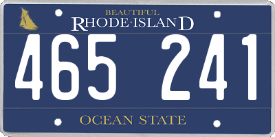 RI license plate 465241