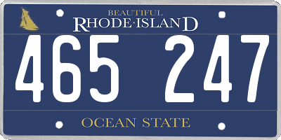 RI license plate 465247