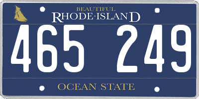 RI license plate 465249