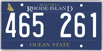 RI license plate 465261