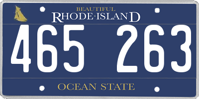 RI license plate 465263