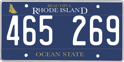 RI license plate 465269