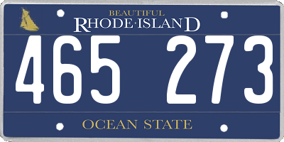 RI license plate 465273