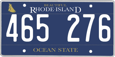 RI license plate 465276
