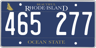 RI license plate 465277