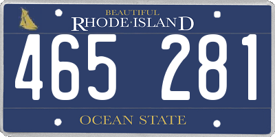 RI license plate 465281