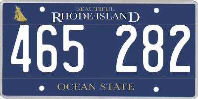 RI license plate 465282