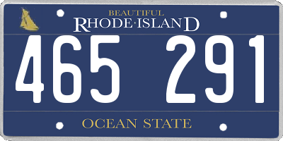 RI license plate 465291