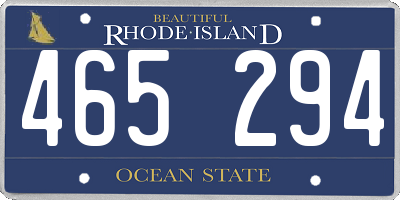 RI license plate 465294