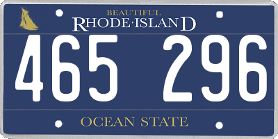 RI license plate 465296