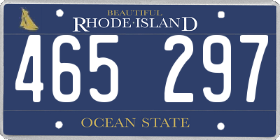RI license plate 465297