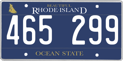 RI license plate 465299