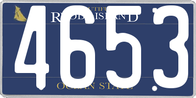 RI license plate 4653