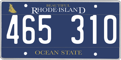RI license plate 465310