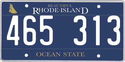 RI license plate 465313