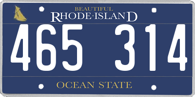 RI license plate 465314