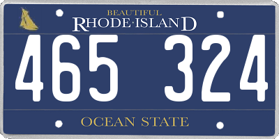 RI license plate 465324