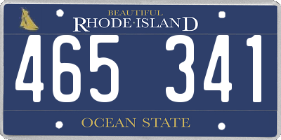 RI license plate 465341