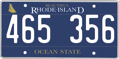 RI license plate 465356