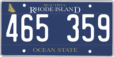 RI license plate 465359