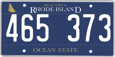 RI license plate 465373
