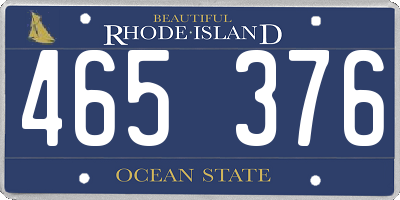 RI license plate 465376