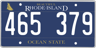 RI license plate 465379