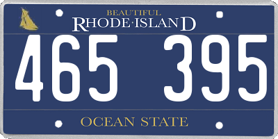 RI license plate 465395
