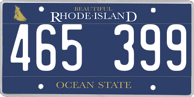 RI license plate 465399