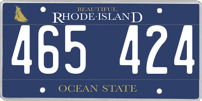 RI license plate 465424