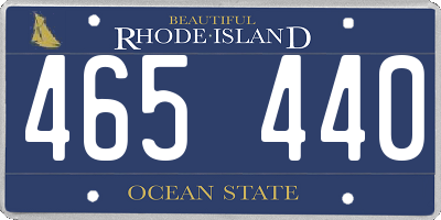 RI license plate 465440