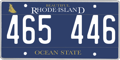 RI license plate 465446