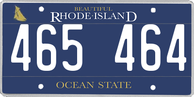 RI license plate 465464