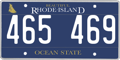 RI license plate 465469
