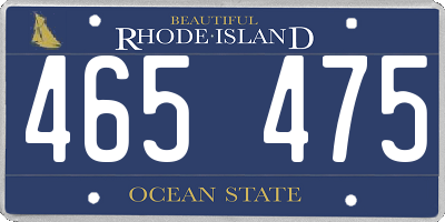 RI license plate 465475