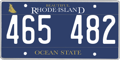 RI license plate 465482
