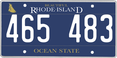 RI license plate 465483