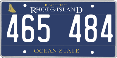 RI license plate 465484