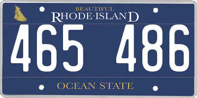 RI license plate 465486