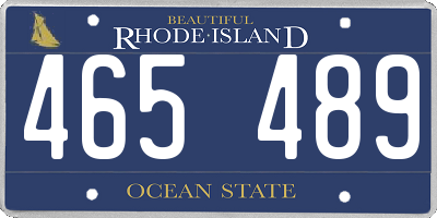 RI license plate 465489