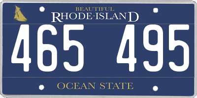 RI license plate 465495