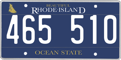 RI license plate 465510