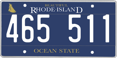 RI license plate 465511