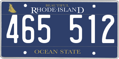 RI license plate 465512