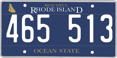 RI license plate 465513