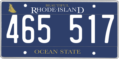 RI license plate 465517