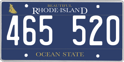 RI license plate 465520