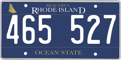 RI license plate 465527