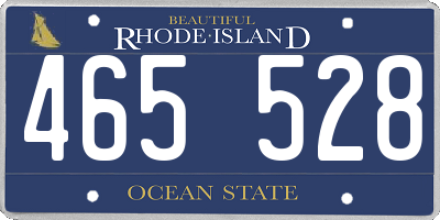 RI license plate 465528
